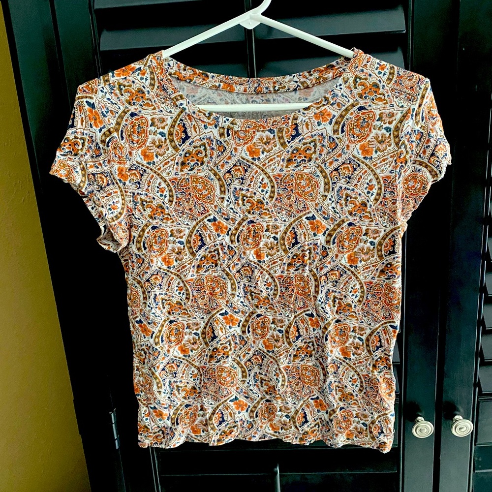 Paisley print tee shirt